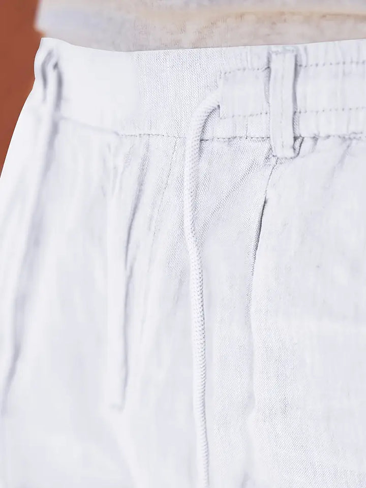 MAISON LUMIÈRE | PANTALONS LARGES EN LIN AVEC CORDON