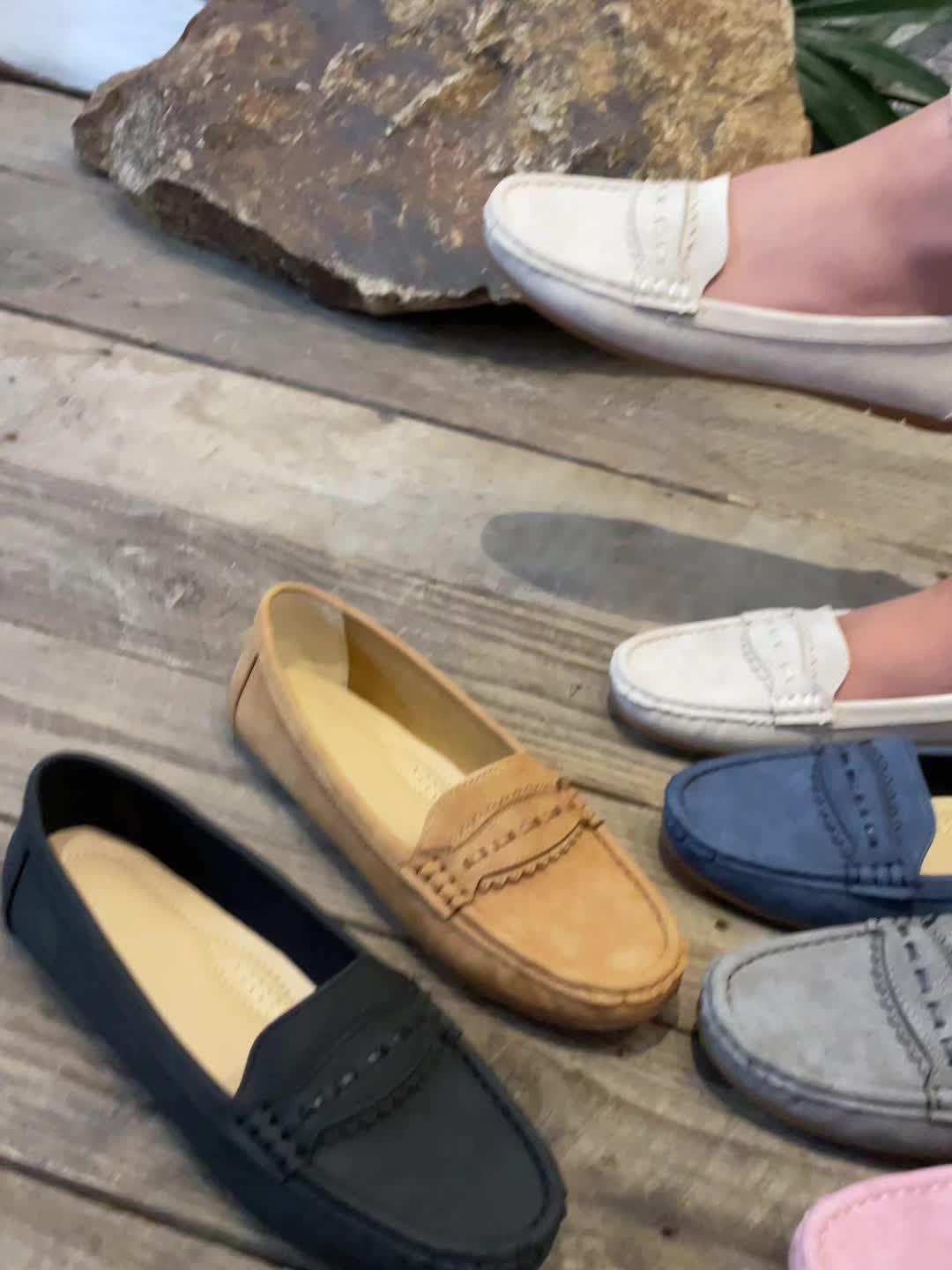 MAISON LUMIÈRE | Mocassins Effet Daim Festonnés Marie