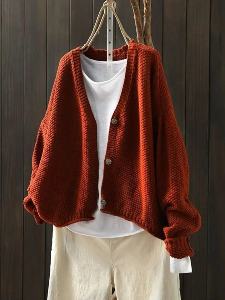 MAISON LUMIÈRE | Cardigan Maille Épaisse Col V Élina