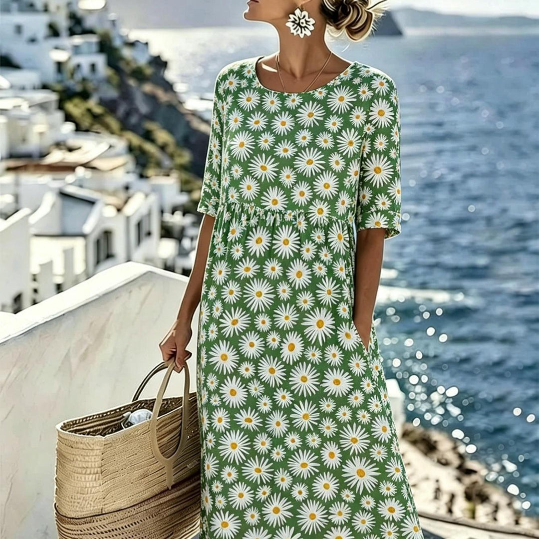 Daisy™ | Robe midi Prairie en fleurs