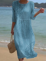 Robe décontractée pour femme brodée