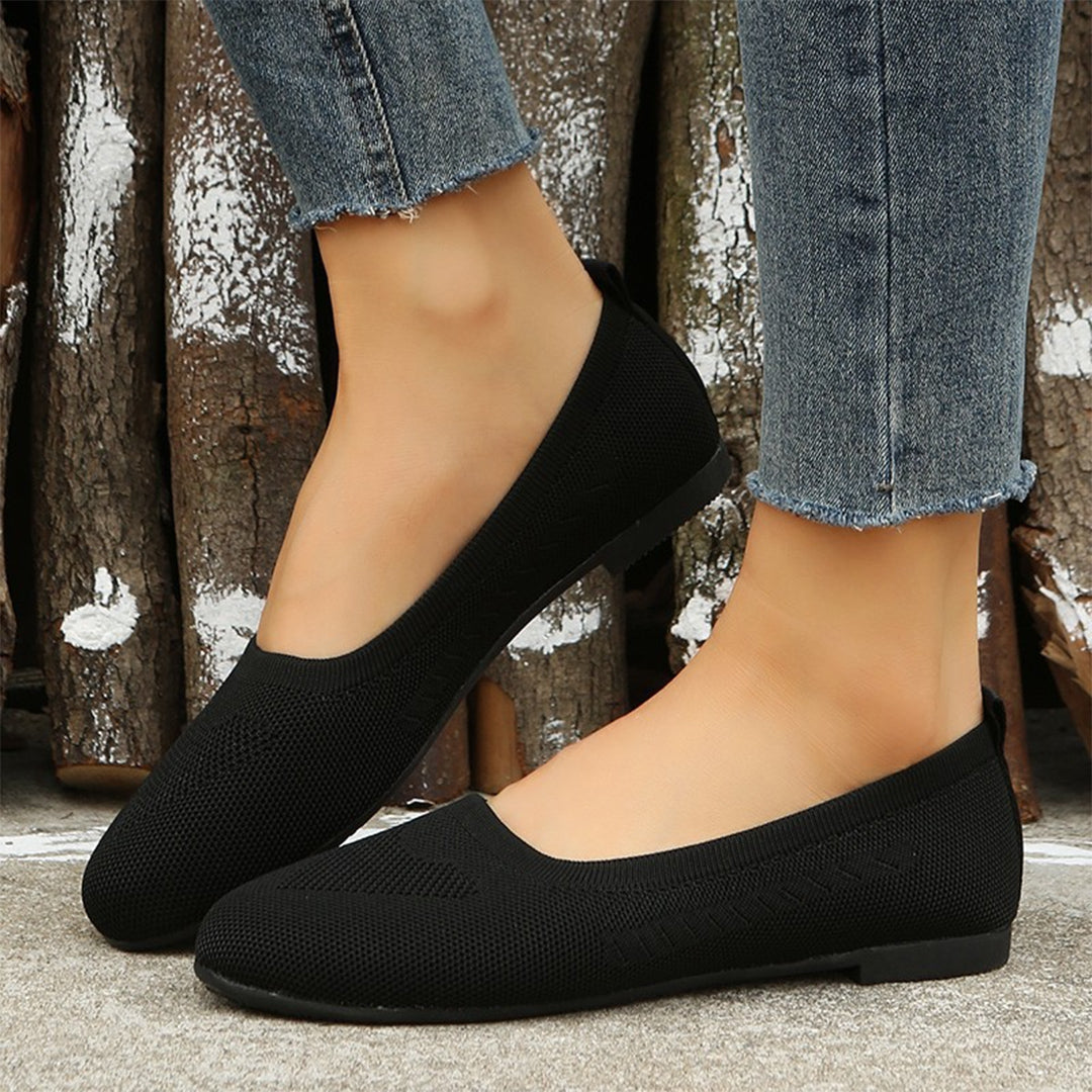MAISON LUMIÈRE | Ballerines Souples en Maille Brigitte