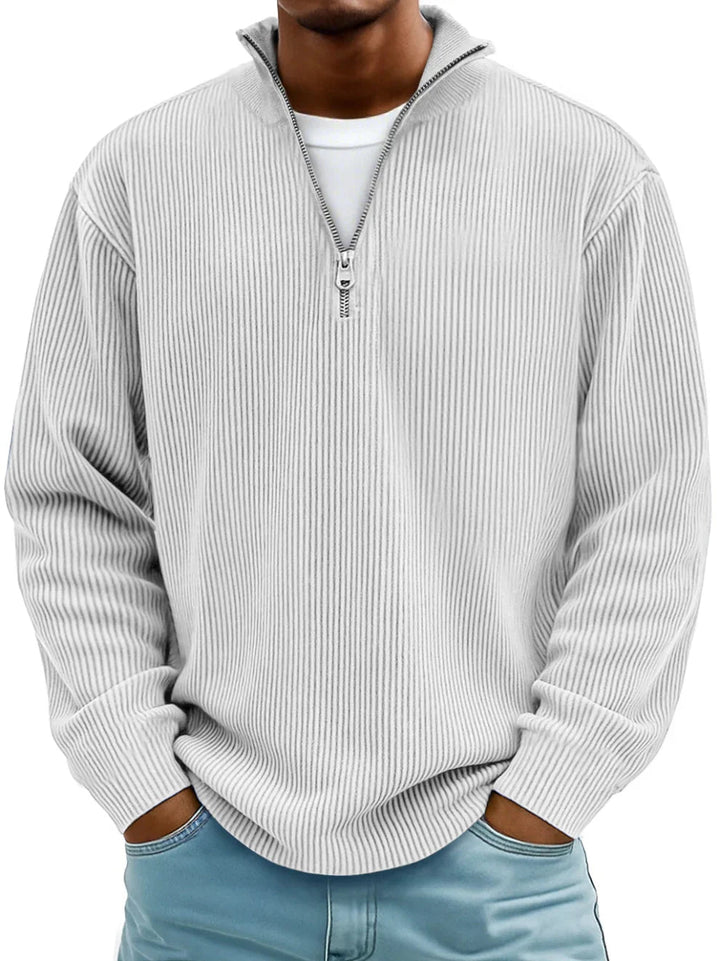 MAISON LUMIÈRE | Pull Col Zippé Côtelé Marc