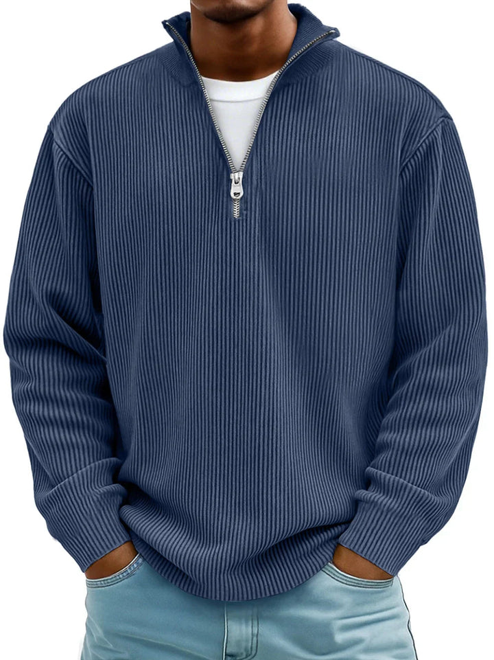MAISON LUMIÈRE | Pull Col Zippé Côtelé Marc