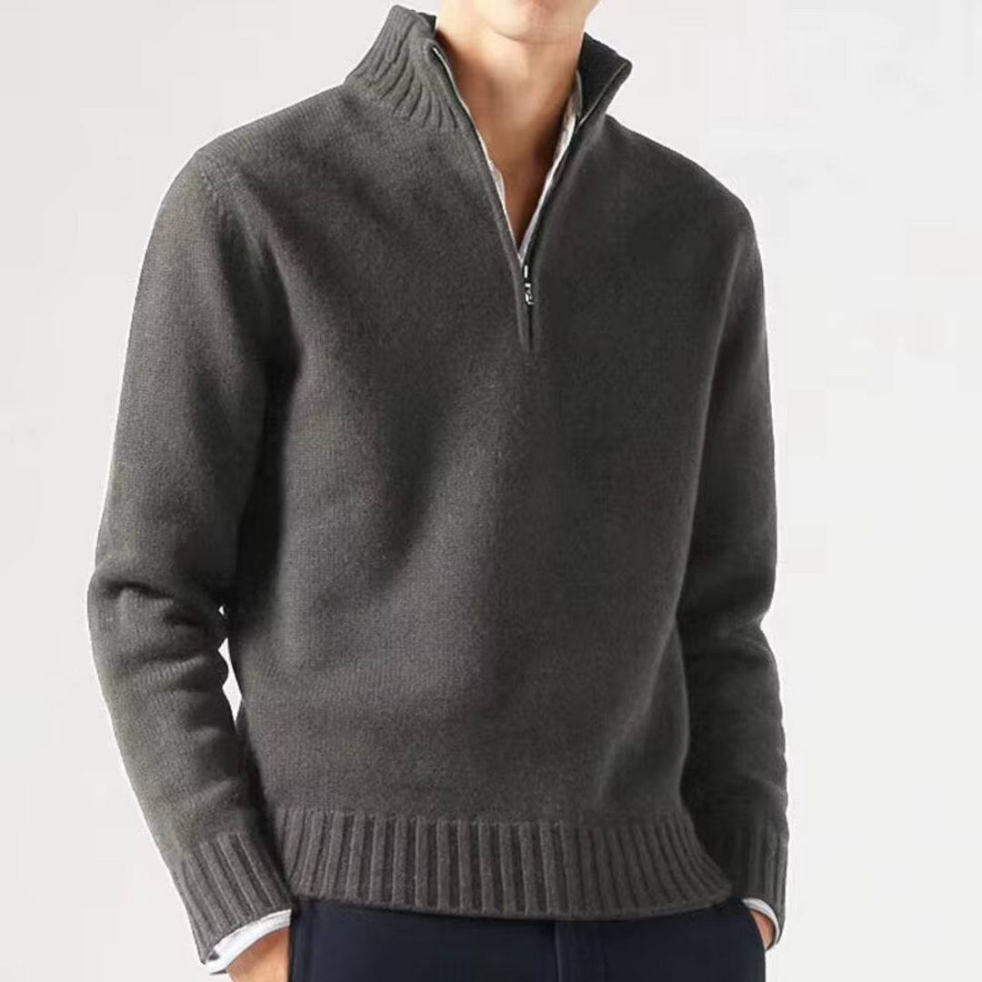 MAISON LUMIÈRE | DOLCEVITA EN LAINE AVEC ZIP POUR HOMME