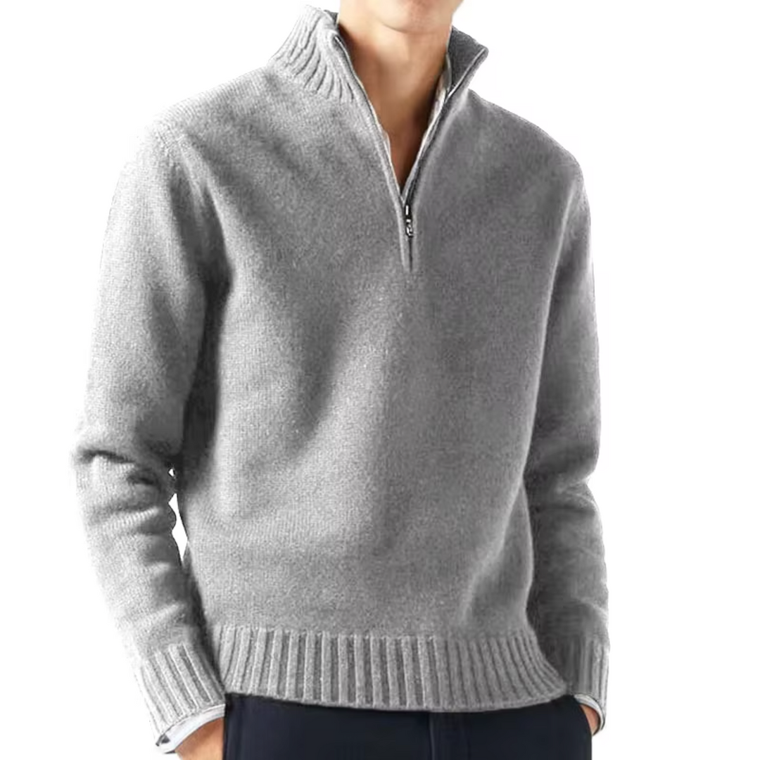 MAISON LUMIÈRE | DOLCEVITA EN LAINE AVEC ZIP POUR HOMME