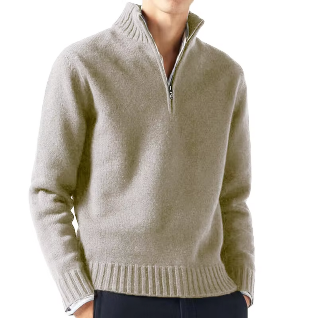 MAISON LUMIÈRE | DOLCEVITA EN LAINE AVEC ZIP POUR HOMME