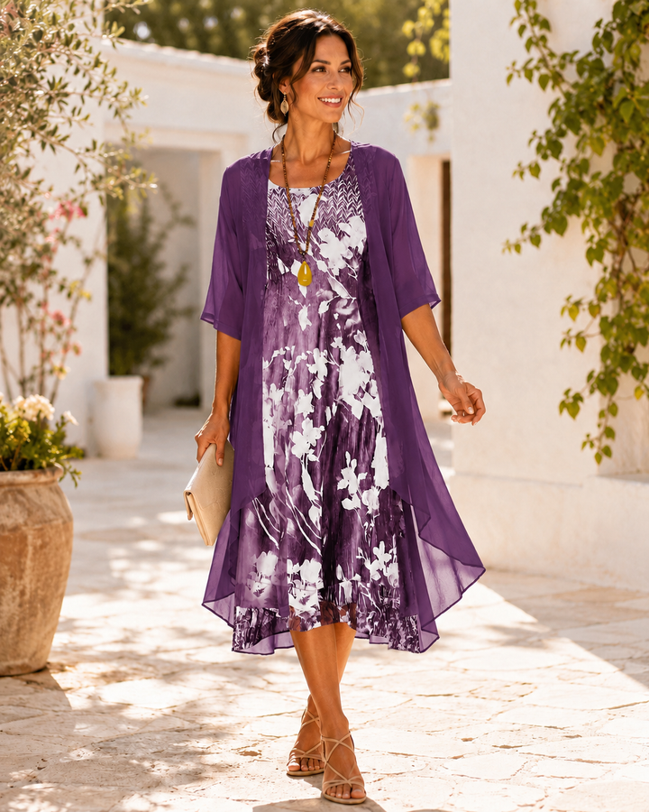 Olivia | Robe légère à deux couches pour femme