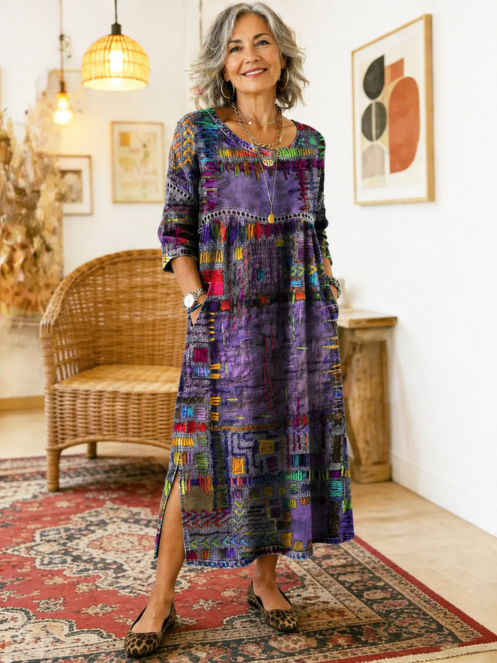 Eliana | Robe midi imprimée