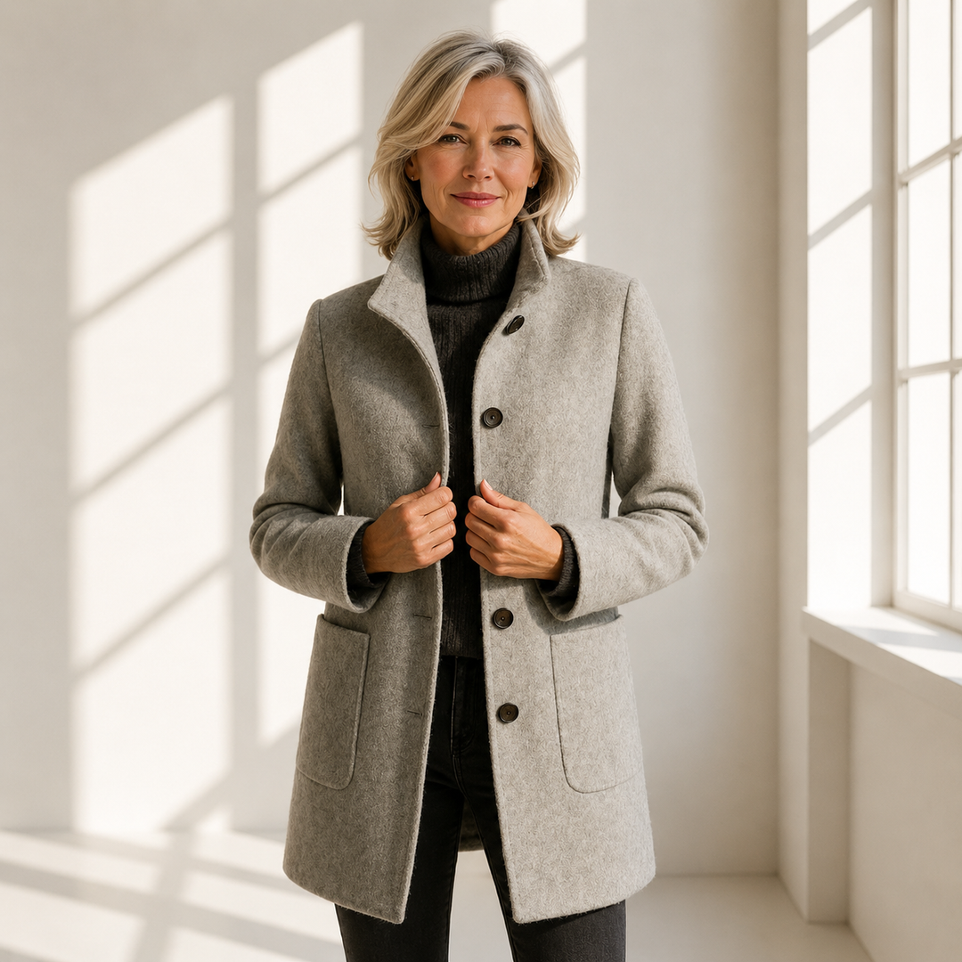 Éléonore | Manteau en laine à coupe midi