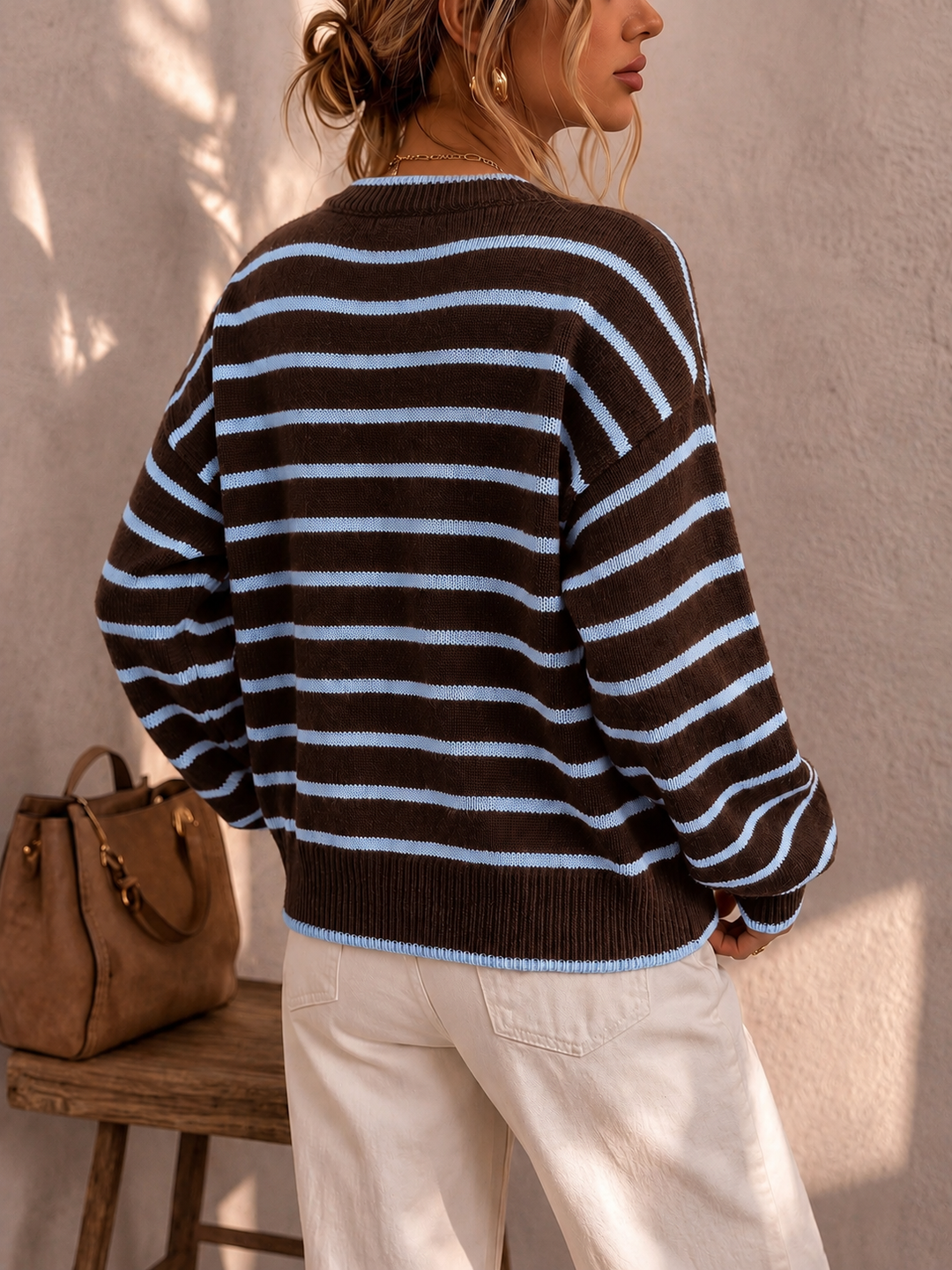 Mabel | Cardigan en maille rayé