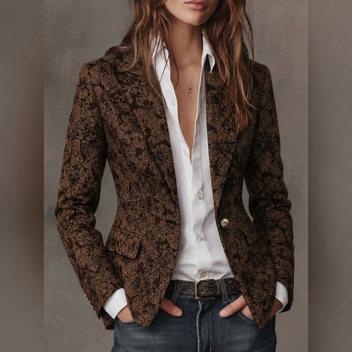 Georgina | Blazer cintré en jacquard paisley