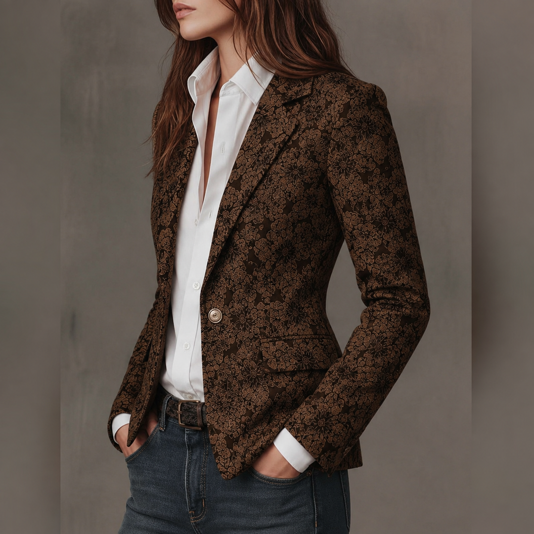 Georgina | Blazer cintré en jacquard paisley