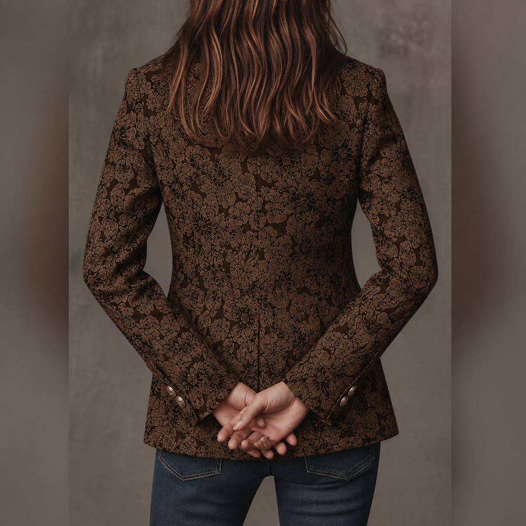 Georgina | Blazer cintré en jacquard paisley
