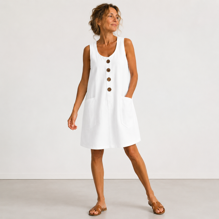 Maud - Robe en coton et lin