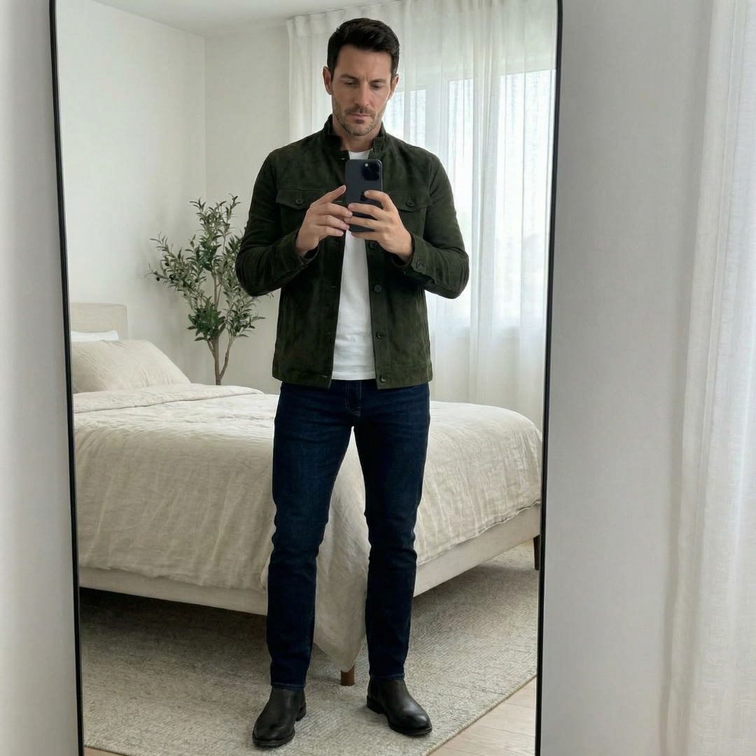 MAISON LUMIÈRE | Veste Élégante Suédée Marc