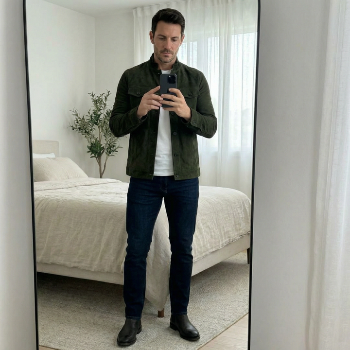 MAISON LUMIÈRE | Veste Élégante Suédée Marc