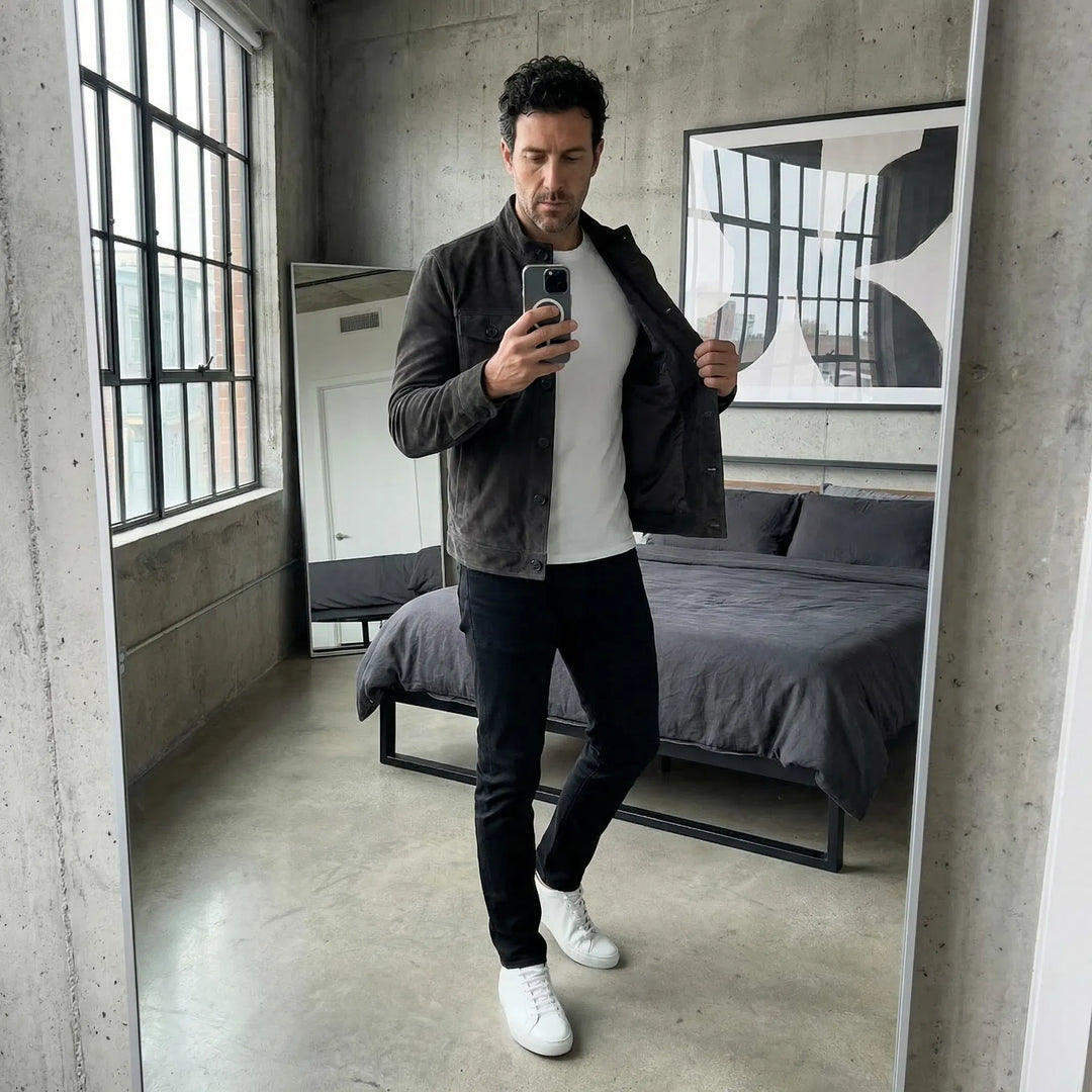 MAISON LUMIÈRE | Veste Élégante Suédée Marc