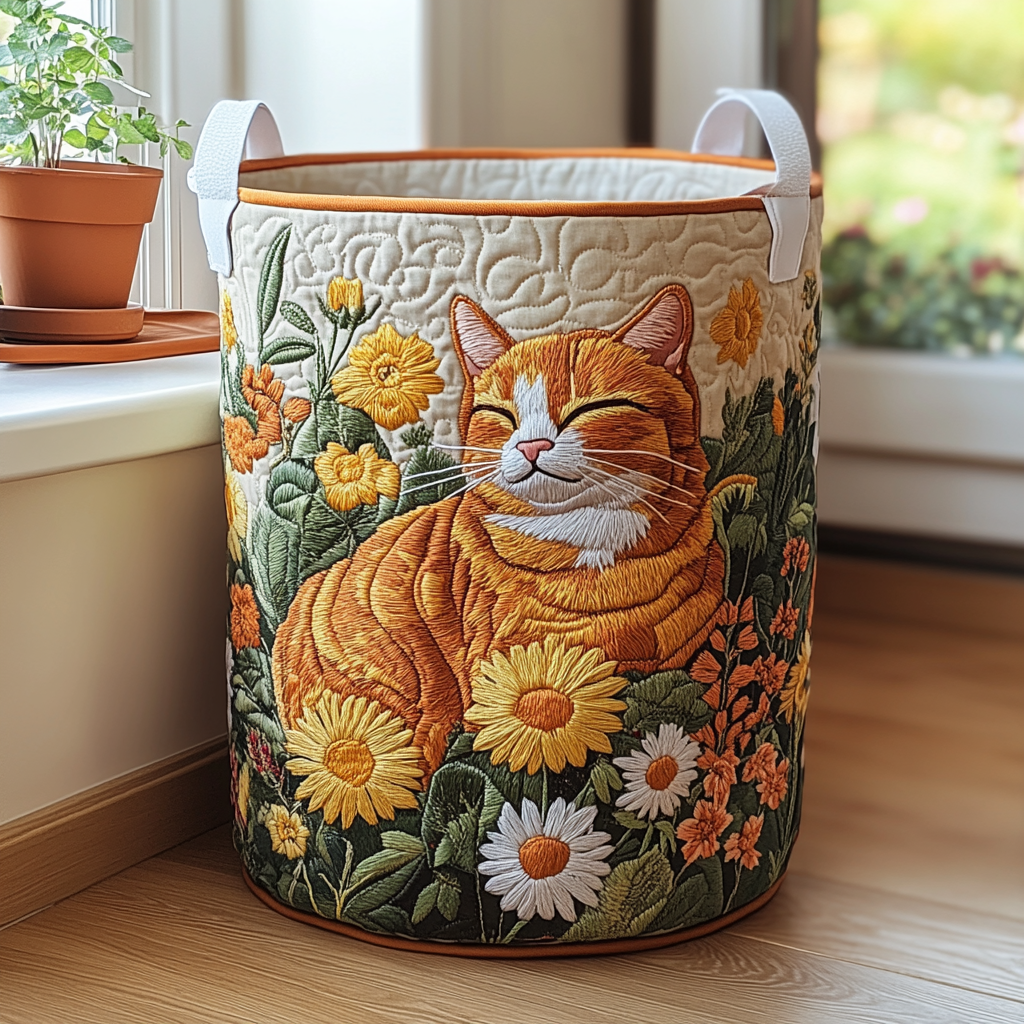 Chat de la Forêt | Panier de Rangement Matelassé