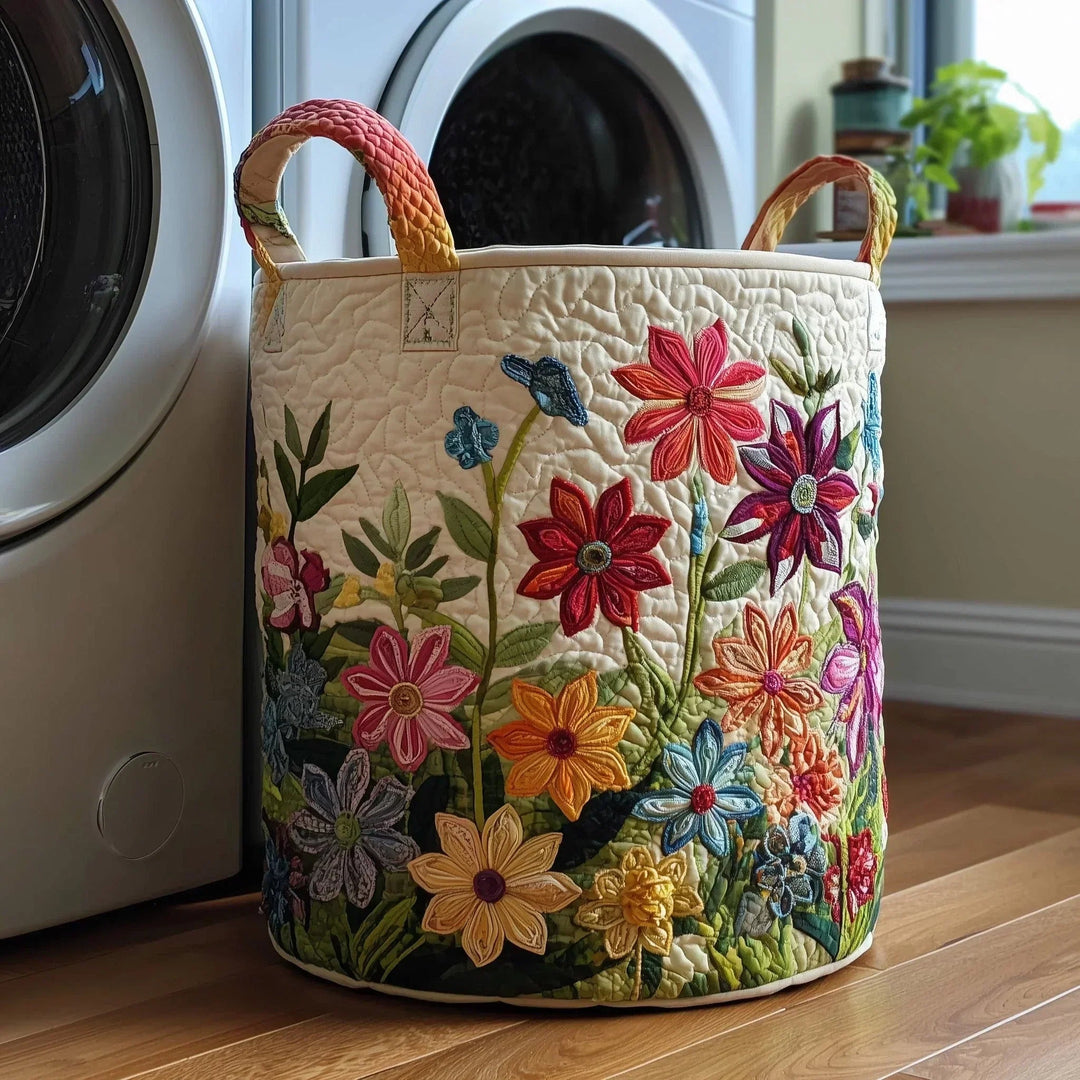 Fleurs des Champs | Panier de Rangement Matelassé