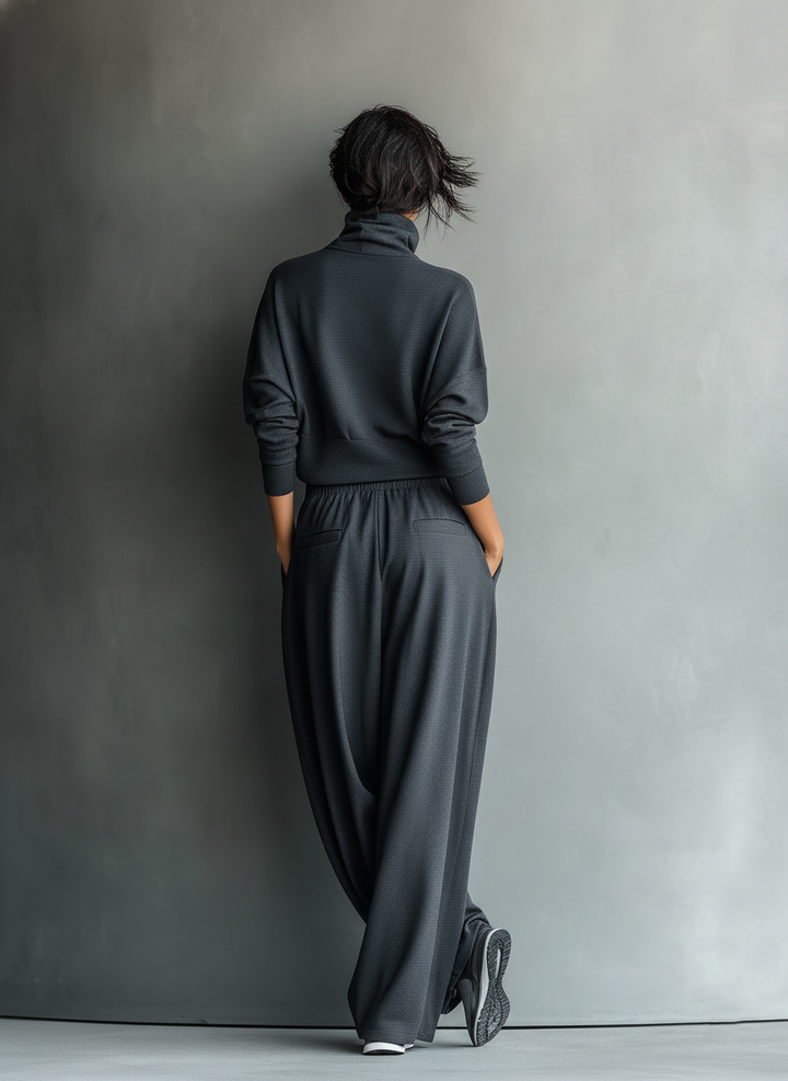 Carlotta - Ensemble en maille avec pantalon ample