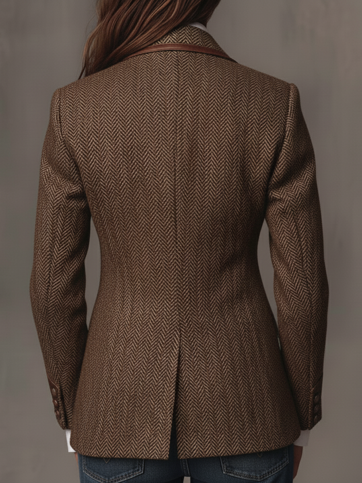 Theodora | Blazer en tissu à chevrons