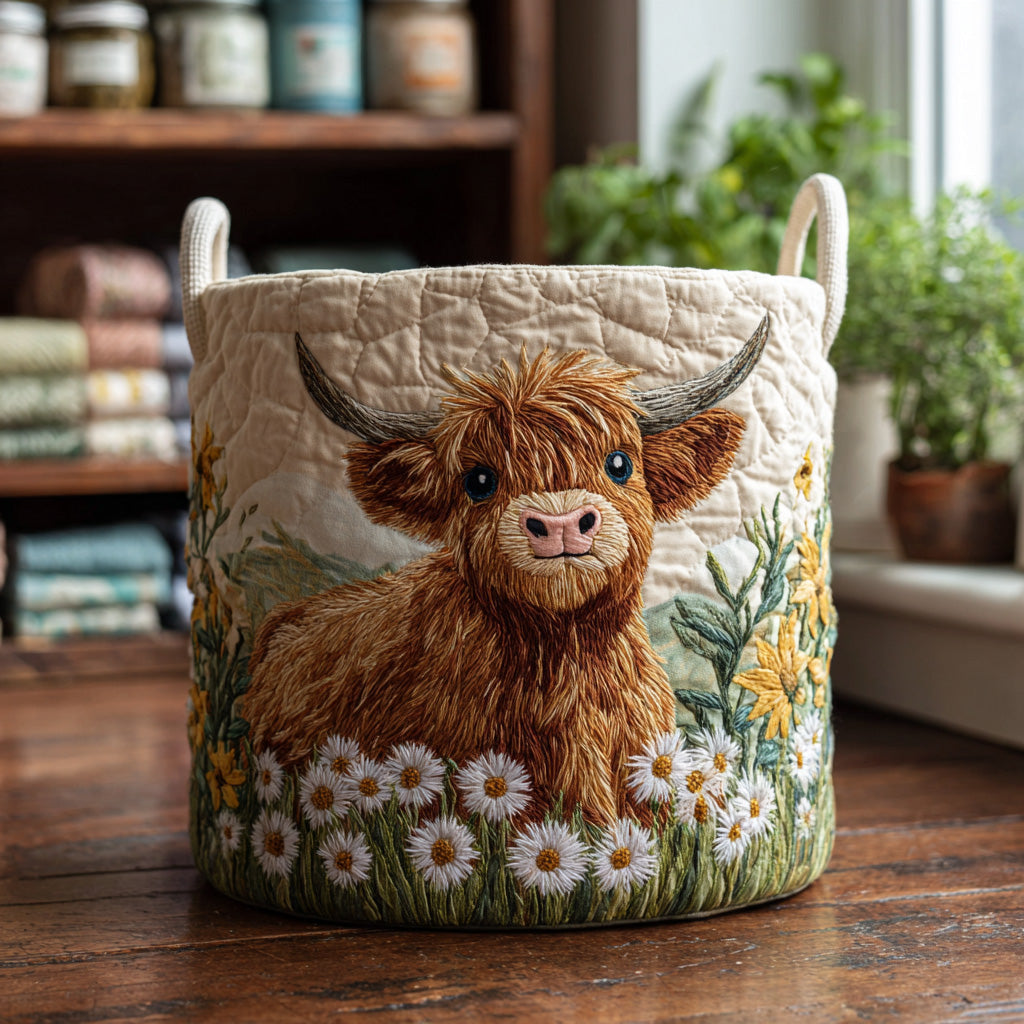 Charme des Highlands | Panier de Rangement Matelassé