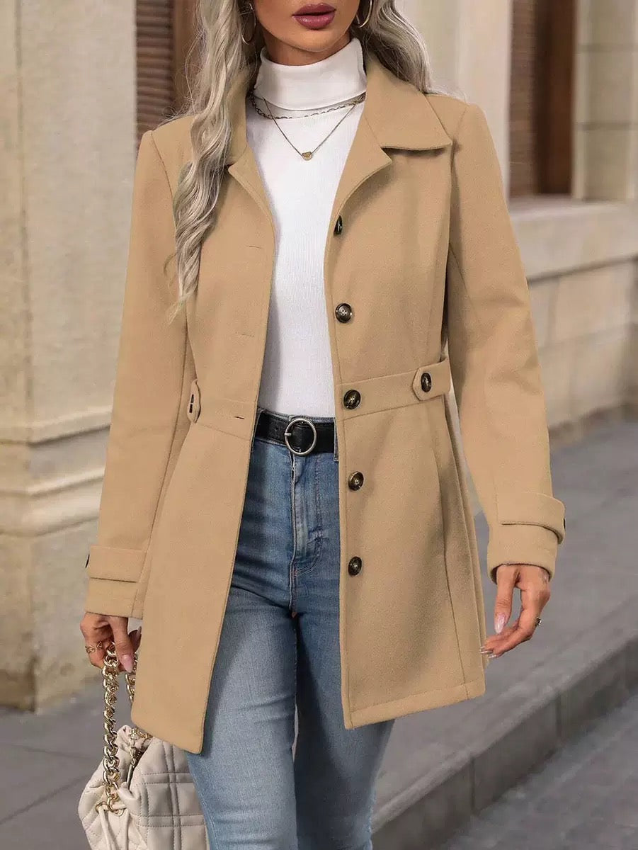 MAISON LUMIÈRE | Manteau Ceinturé Élégant Christine