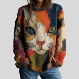 Zaira | Haut artistique à motif chat