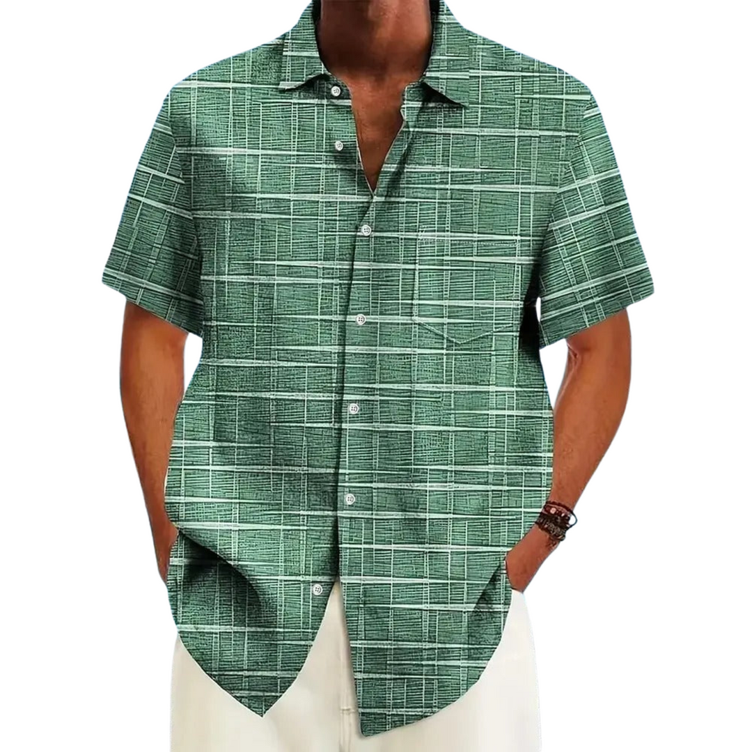 Cazel | Chemise élégante à motif rayé et à carreaux