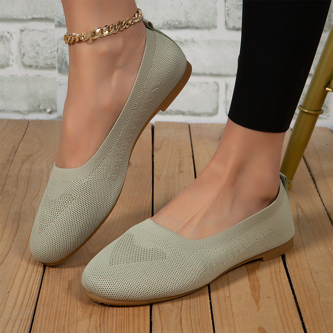 MAISON LUMIÈRE | Ballerines Souples en Maille Brigitte