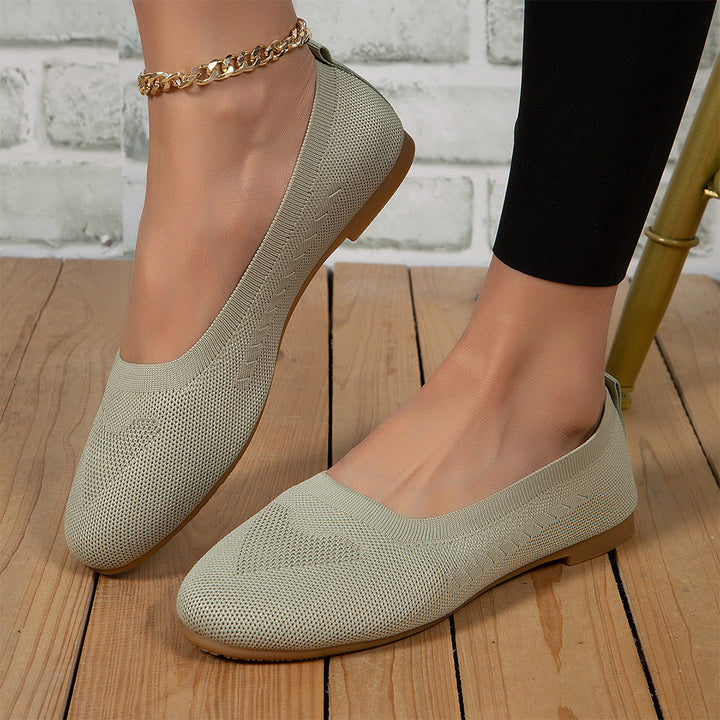 MAISON LUMIÈRE | Ballerines Souples en Maille Brigitte