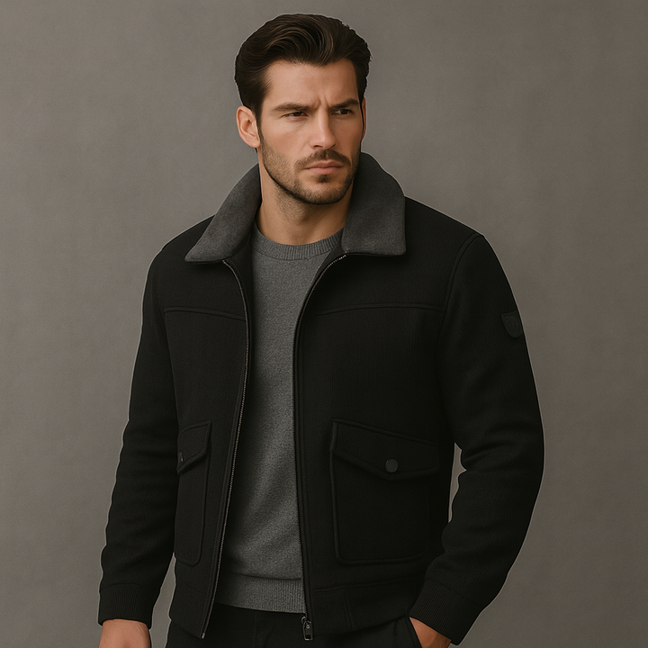 MAISON LUMIÈRE | VESTE POUR HOMME AVEC FAUSSE FOURRURE