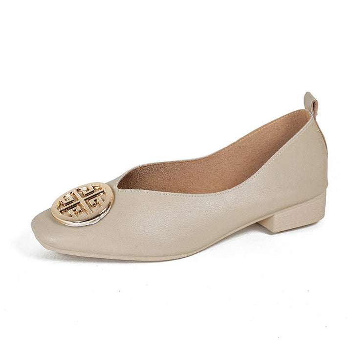 MAISON LUMIÈRE | Ballerines Cuir Bout Carré Brigitte
