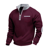 MAISON LUMIÈRE | PULL EN POLAIRE AVEC MOITIÉ ZIP POUR HOMME