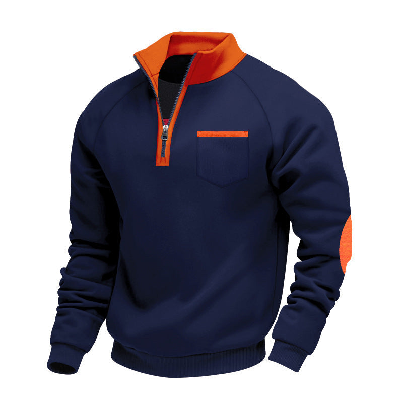 MAISON LUMIÈRE | PULL EN POLAIRE AVEC MOITIÉ ZIP POUR HOMME