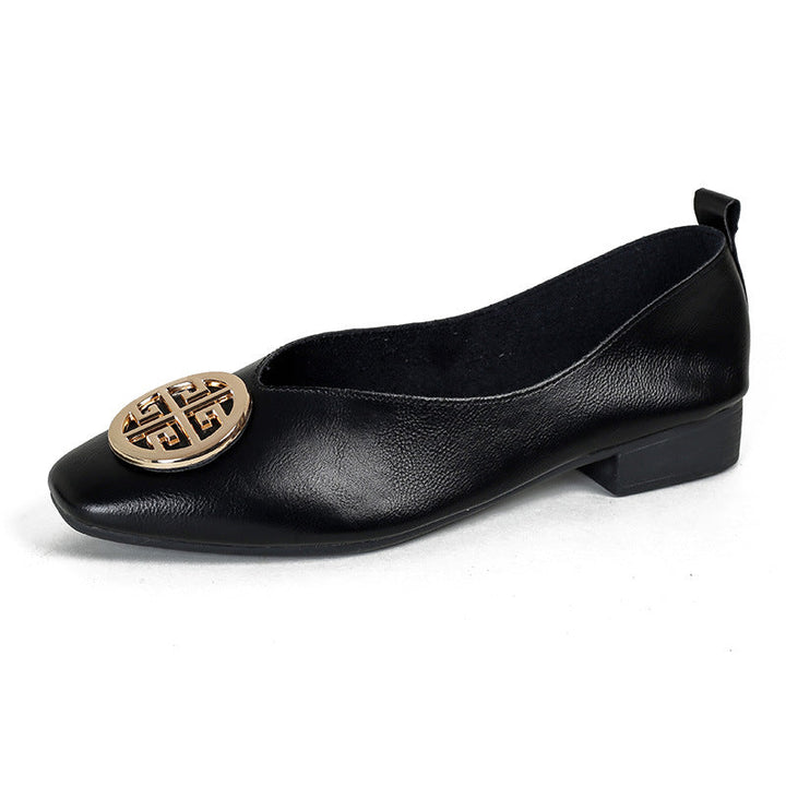 MAISON LUMIÈRE | Ballerines Cuir Bout Carré Brigitte