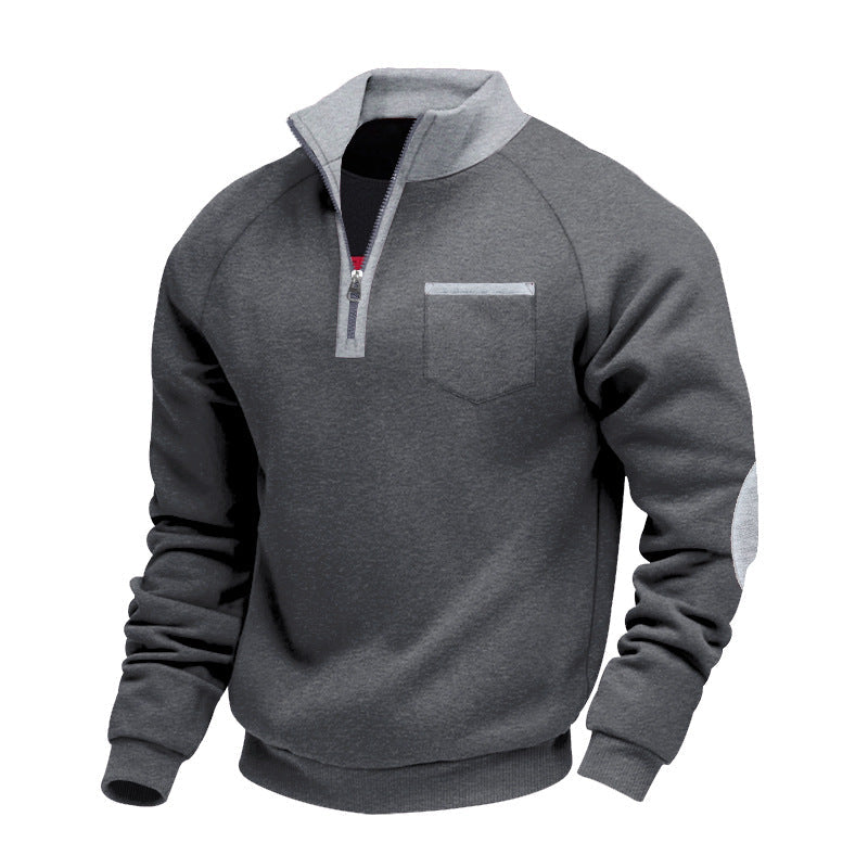 MAISON LUMIÈRE | PULL EN POLAIRE AVEC MOITIÉ ZIP POUR HOMME