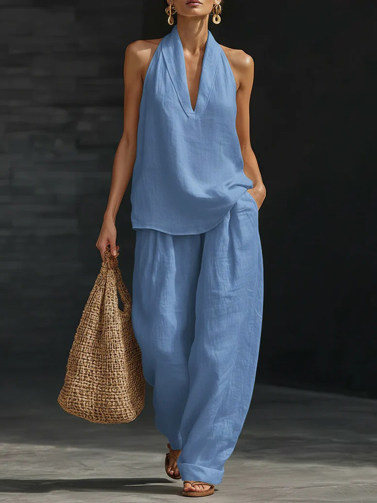 Zoë™ – Ensemble sans manches et pantalon large