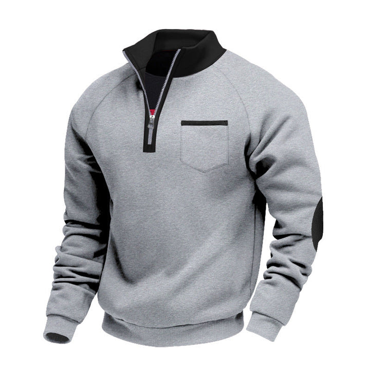 MAISON LUMIÈRE | PULL EN POLAIRE AVEC MOITIÉ ZIP POUR HOMME