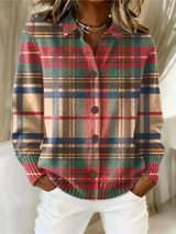 MAISON LUMIÈRE | Cardigan Chemise à Carreaux Colorés Marie