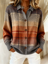 MAISON LUMIÈRE | Cardigan Chemise Carreaux Dégradés Juliette