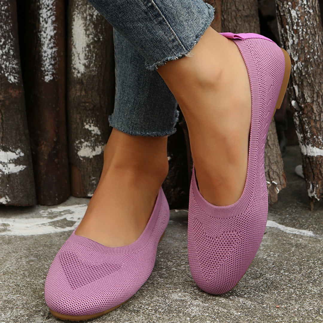 MAISON LUMIÈRE | Ballerines Souples en Maille Brigitte