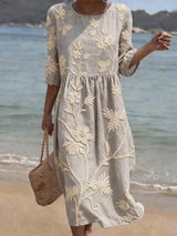 Robe décontractée pour femme à motif floral