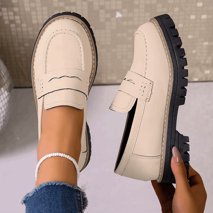 Elsa | Mocassins à plateforme style collège
