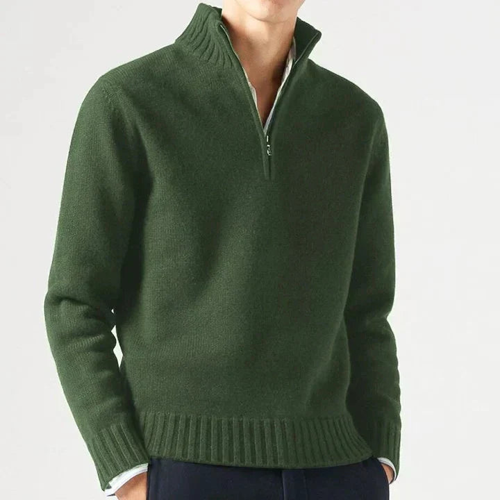 MAISON LUMIÈRE | DOLCEVITA EN LAINE AVEC ZIP POUR HOMME