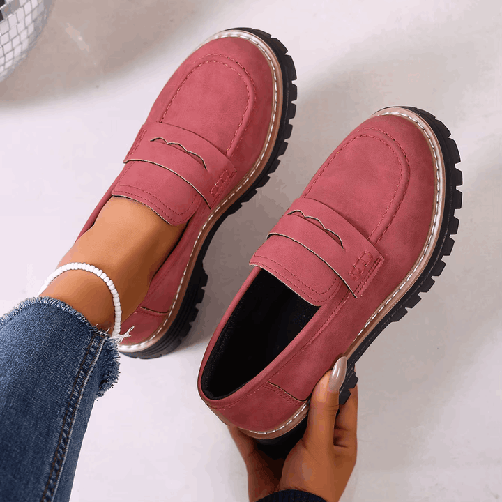 Elsa | Mocassins à plateforme style collège