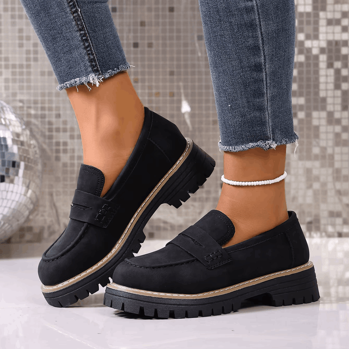 Elsa | Mocassins à plateforme style collège