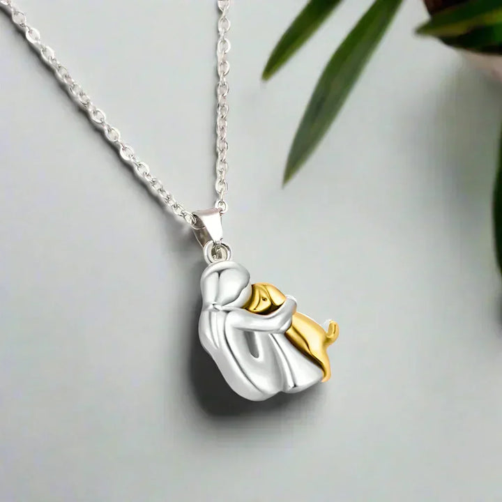 Pendentif Amitié éternelle – Symbole de l'amour entre une femme et un chien