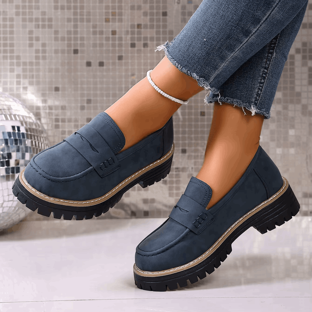 Elsa | Mocassins à plateforme style collège